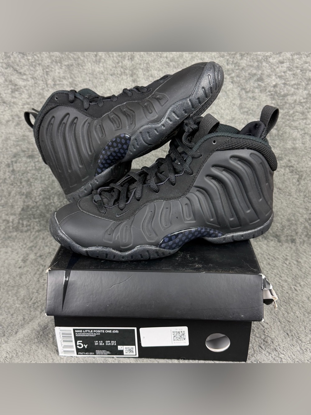 Nike Little Posite One Black/Anthracite-Black FN7143-001 Grade-School 5Y